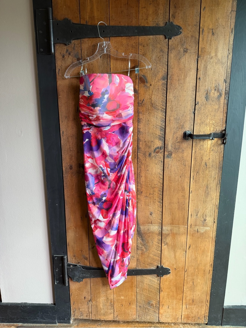 Emerald Sundae Pink & Purple Floral Asymmetrical Skirt